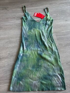 Diesel Green Tie-Dye Maxi Skirt